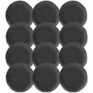 Kit 12 Pratos Orgânicos Preto 19cm Cerâmica Stoneware Comida Japonesa Sushi Sashimi