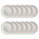 Kit 12 Pratos Raso de Cerâmica 25cm Branco Kit 12 Pratos Raso de Cerâmica 25cm Branco
