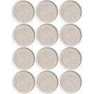Kit 12 Pratos Rasos Bio Latte 27cm Cerâmica Stoneware Off White Mesa Posta