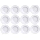 Kit 12 Pratos Rasos de Porcelana Branca 28cm Maria Augusta Jogo de Jantar Tramontina