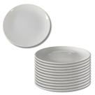 Kit 12 Pratos Rasos Redondo Branco Premium de Melamina 25,5cm Leve Resistente - Bestfer Kit 12 Pratos Rasos Redondo Branco Premium de Melamina 25,5cm Leve Resistente - Bestfer