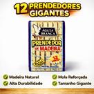 Kit 12 Prendedores de Madeira Gigante Águia Branca Alta Qualidade