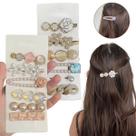 Kit 12 Presilhas Bico De Pato Luxo Modelo Sorriso Pérolas Flor