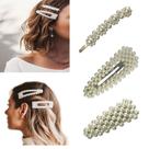 Kit 12 Presilhas De Cabelo Com Pérola Acessório De Moda Fashion