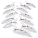 Kit 12 Presilhas Prendedor Cabelo Penteados Salão Bico de Jacaré Crocodilo Branco