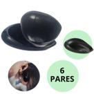 Kit 12 Protetor de Orelha Silicone Cabelo Tintura Profissional Preto