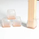 Kit 12 Protetores Pés De Cadeira Silicone Quadrado 3,0-4,5cm