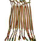 Kit 12 Pulseiras De Pano Peruano Fininha Reggae Jamaica
