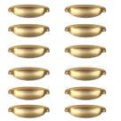 Kit 12 Puxador Concha Provençal Paris Dourado Escovado Para Gaveta Móveis Kit 12 Puxador Concha Provençal Paris Dourado Escovado Para Gaveta Móveis