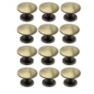 Kit 12 Puxador Ponto 24mm Antique Para Gaveta