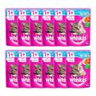 Kit 12 Ração Úmida para Gatos Whiskas Adultos 1+ Anos Castrados Sabor Peixe em Sachê 85g