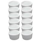 Kit 12 Ramekin Finger Food 40 Ml Mini Porcelana Canelado Kit 12 Ramekin Finger Food 40 Ml Mini Porcelana Canelado