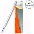 Kit 12 Raspador De Cutícula Esq (14,0 Cm) Inox 420 NYBC
