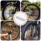 Kit 12 Refletores Raio Bike Prata Segurança Noturna 80mm Canudo Refletivo para Roda Aro de Bike