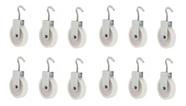 KIT 12 ROLDANA PLASTICA NYLON PARA VARAL 8cm COM GANCHO REFORÇADA