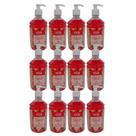 Kit 12 Sabonete Morango Champagne Corpo Mãos 500ML - Pepilon