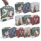 Kit 12 Sacola de Presente Natalina 30cm Casinha Natal G Noel Kit 12 Sacola de Presente Natalina 30cm Casinha Natal G Noel