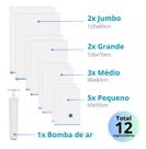 Kit 12 Sacos À Vácuo Organizador Mala Viagem Roupas Bomba Vários tamanhos