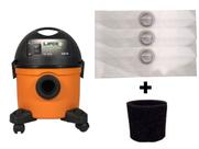 Kit 12 Sacos Aspirador Lavor Wash Compact Eco 1250w + Filtro