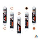Kit 12 Silicone Acético Vedação Janelas Box Power Ved 280ml/256g Incolor Branco Preto Cinza e Bronze