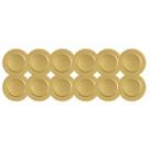 Kit 12 Sousplat De Chá Dourado 25Cm Diâmetro Rafimex Kit 12 Sousplat De Chá Dourado 25Cm Diâmetro Rafimex