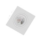 Kit 12 Spot Embutir Quadrado Face Plana Mini Dicroica Mr11 Branco