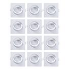 Kit 12 Spot Led Embutir 7w Banheiro 4000k Direcionavel