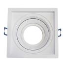 kit 12 spot recuado orientável embutir + 12 led gu10 MR16 6w 6000k alumínio gesso madeira modular st4716