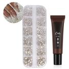 Kit 12 Strass Pedrinha Decoração Unha C/ Cola Em Gel Para Unhas 20g