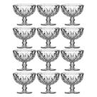 Kit 12 Taças Sobremesa 335mL Diamante Transparente Elegante