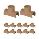 Kit 12 Tapa Furo Tee Soldavel (20mm) - Estrela
