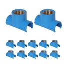 Kit 12 Tapa Furo Tee Soldavel Rosca Metal 1/2 X 25mm- Estrela
