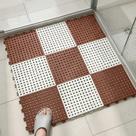 Kit 12 Tapete Estrado Antiderrapante 30x30cm Modular Drenante Encaixe Box Banheiro Piscina Chuveiro Área Molhada Piso