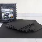 Kit 12 Tapetes Tatame Eva Academia Yoga 50x50cm 10mm Obras Preto Kit 12 Tapetes Tatame Eva Academia Yoga 50x50cm 10mm Obras Preto