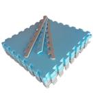 Kit 12 Tatame Tapete 50x50x1cm 10mm Azul Bebê e Cinza Claro