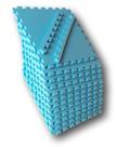 Kit 12 Tatames Tapetes Eva 50x50x1cm 10mm Azul Bebê Alasca
