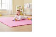 Kit 12 Tatames Tapetes EVA 50x50x1cm 10mm ROSA PINK