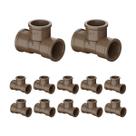 Kit 12 Te Soldavel 3/4 25mm Tigre