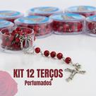Kit 12 Terço Perfumado Nossa Senhora Aparecida Cheiro Rosas Kit 12 Terço Perfumado Nossa Senhora Aparecida Cheiro Rosas