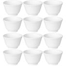 Kit 12 Tigelas Bowl 450ml Plástico Branco Cumbucas Porções Açaí Coza Uno Bares Restaurantes