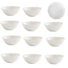 Kit 12 Tigelas Bowl 455ml Saladeira em Melamina Branca