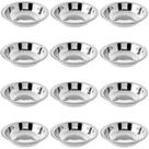 Kit 12 Tigelas Fundas 350ml Bowl Aço Inox Redondo 16cm Servir Hercules Multiuso