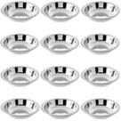Kit 12 Tigelas Fundas 350ml Bowl Aço Inox Redondo 16cm Servir Hercules Multiuso