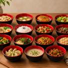 Kit 12 Tigelas Orientais 850ml Preta Vermelha Bowl Ramen Sopa Açaí Salada 15cm