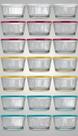 Kit 12 Tigelas Vidro C/ Tampa 600ml