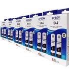 Kit 12 tintas t544 l3110 l3150 l3250 preto