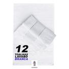Kit 12 Toalha Lavabo Branca Bordar Manicure Escolar 29x45cm