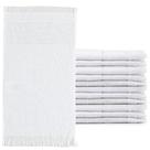 Kit 12 Toalhas de Mão Lavabo com Franjinha 23x39cm 100 Algodão