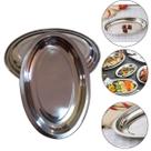 Kit 12 Travessas Inox Funda Oval 24cm Para Arroz Porções Restaurante Kit 12 Travessas Inox Funda Oval 24cm Para Arroz Porções Restaurante