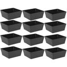 Kit 12 Travessas para Servir Saladeira 1,4L Preto Plástico Coza Uno Restaurantes Cozinhas Buffets Kit 12 Travessas para Servir Saladeira 1,4L Preto Plástico Coza Uno Restaurantes Cozinhas Buffets